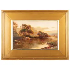 Ada Stone, River Landscape, Oil on board