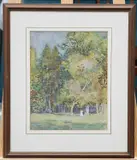 Garnet Ruskin Wolseley, Figures In A Woodland, watercolour