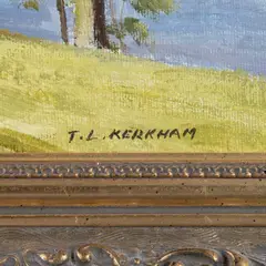 Thomas Leslie Kerkham, Burnsall, Wharfedale, Oil on board
