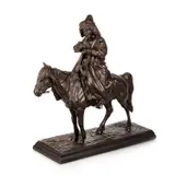 Artemi Ober, , A Cast Iron Figure Of A Kyrgyz On Horseback Smoking A Pipe, 1872, sculpture