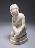 Joseph Gott, , A Young Girl Seated, marble