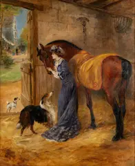 Nora Drummond, In The Stable, Oil on canvas