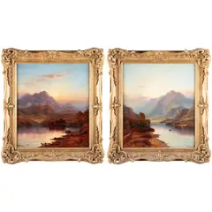 Duncan Fraser McLea, A Pair Of Highland Lake Views, Oil on canvas