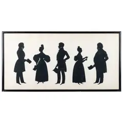 Auguste Edouart, Silhouette Portraits Of The Feuge Family 1835