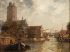 James Campbell Noble, Bruges, Oil on canvas