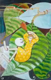 Hasan Hourani, Untitled (Female Figure), acrylic on canvas