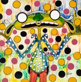 Hendrick Lilanga, Pendeza, watercolour with oil paint / Hendry Lilanga / 2014 on the reverse oil and watercolour on ca
