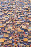 Ato Delaquis, Packed Market Lane, acrylic on canvas
