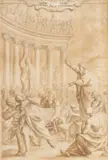 Ciro Ferri, St Paul Preaching At Athens, pencil