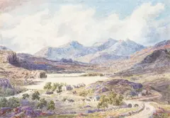 Cornelius Varley, View Of Snowdon And Capel Curig, North Wales, watercolour on paper