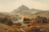 Sidney Yates Johnson, Highland Views: (I) Mountain Mist And (Ii) Mountain And Lake (A Pair), oil on canvas both: