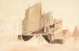 Peter De Wint, Fishing Boats At Low Tide
