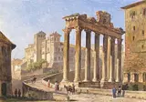 Jacob George Strutt, The Forum, Rome, gouache