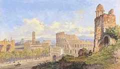 The Colosseum, Rome by Jacob George Strutt, gouache, sold Oct 2023