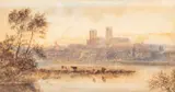 Albert Goodwin, A View Of Lincoln And The Cathedral