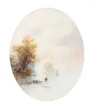 Edwin Earp, A Pair Of River Views, watercolour