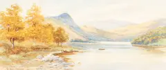 Thirlmere, Cumberland by Harold Lawes, pencil and watercolour, sold Oct 2023