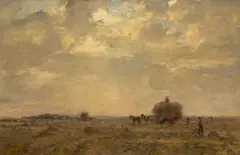 Herbert F. Royle, Harvest Time, oil on canvas