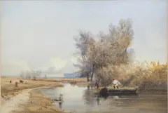 Joseph Frederick Percy Rendell, In The Water Meadow, watercolour