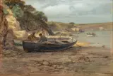 Arthur Wilde Parsons, Painting The Boat, watercolour and bodycolour