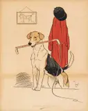 Cecil Aldin, Hunting Appointments, lithograph printed in colours