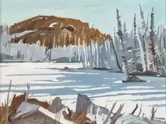Lorne Holland Bouchard, Morning Frost, Lunar Lake, oil on canvas