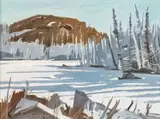 Lorne Holland Bouchard, Morning Frost, Lunar Lake, oil on canvas
