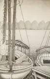 Usama Nashed, Boats On The River, pen and ink on paper image: