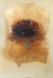 Rafa Nasiri, Composition With Calligraphy, collage and mixed media on handmade paper image: