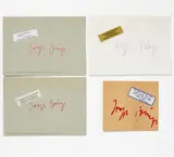 Joseph Beuys, Konvolut, Collagen mit Textaufklebern