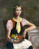 Die Tessinerin by Karl Hofer, Öl auf Leinwand, sold Jun 2016