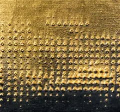 "L'or et le noir" by Otto Piene, Mischtechnik auf Karton, auf Holz aufgezogen, sold Jun 2016