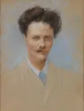 Robert Thegerström, Portrait of a gentleman -, Pastel on paper