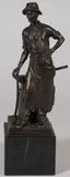 Constantin Holland, The Blacksmith, Bronze with dark brown patina