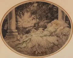 Louis Icart, Sleeping Beauty, Aquatint and etching