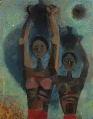 Robert Gonzalez Goyri, Aguateras, Oil on canvas