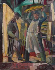 Russian School, Morning Bread, Oil on canvas