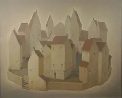 Marvin Cone, Once There Was a Village -, Oil on canvas