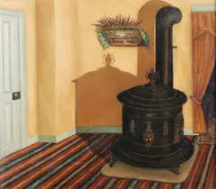 Carl Flick, Amana Interior -, Oil on board