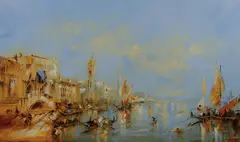 Vitale da Bologna, Atmosphere Venitienne, Oil on canvas
