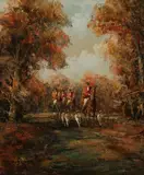 Kurt Heyden, An Impressionistic Hunt Scene, Oil on canvas