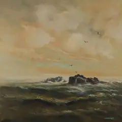 Seascape by Jose Luis Campuzano, Oil on canvas, sold Apr 2018