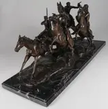 Frederic S. Remington, Old Dragoons, Bronze with dark brown patina
