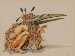 Hoxuhoku-of-Heaven by Paul Pletka, Watercolor on paper, sold Apr 2018
