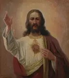 German School, The Sacred Heart of Jesus, Oil on canvas