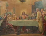 The Last Supper by Continental School, Oil on canvas, sold Apr 2018