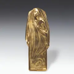Gustav Gurschner, Pen holder, bronze patinated; on the rim signed "Gurschner" and "Deposé"