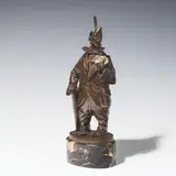 Bruno Zach, Clown, bronze patinated; marble base; signed on the plinth "Zach"