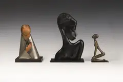 Hagenauer, Two busts and one kneeing woman