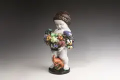 Michael Powolny, Putto with fruit basket and animals